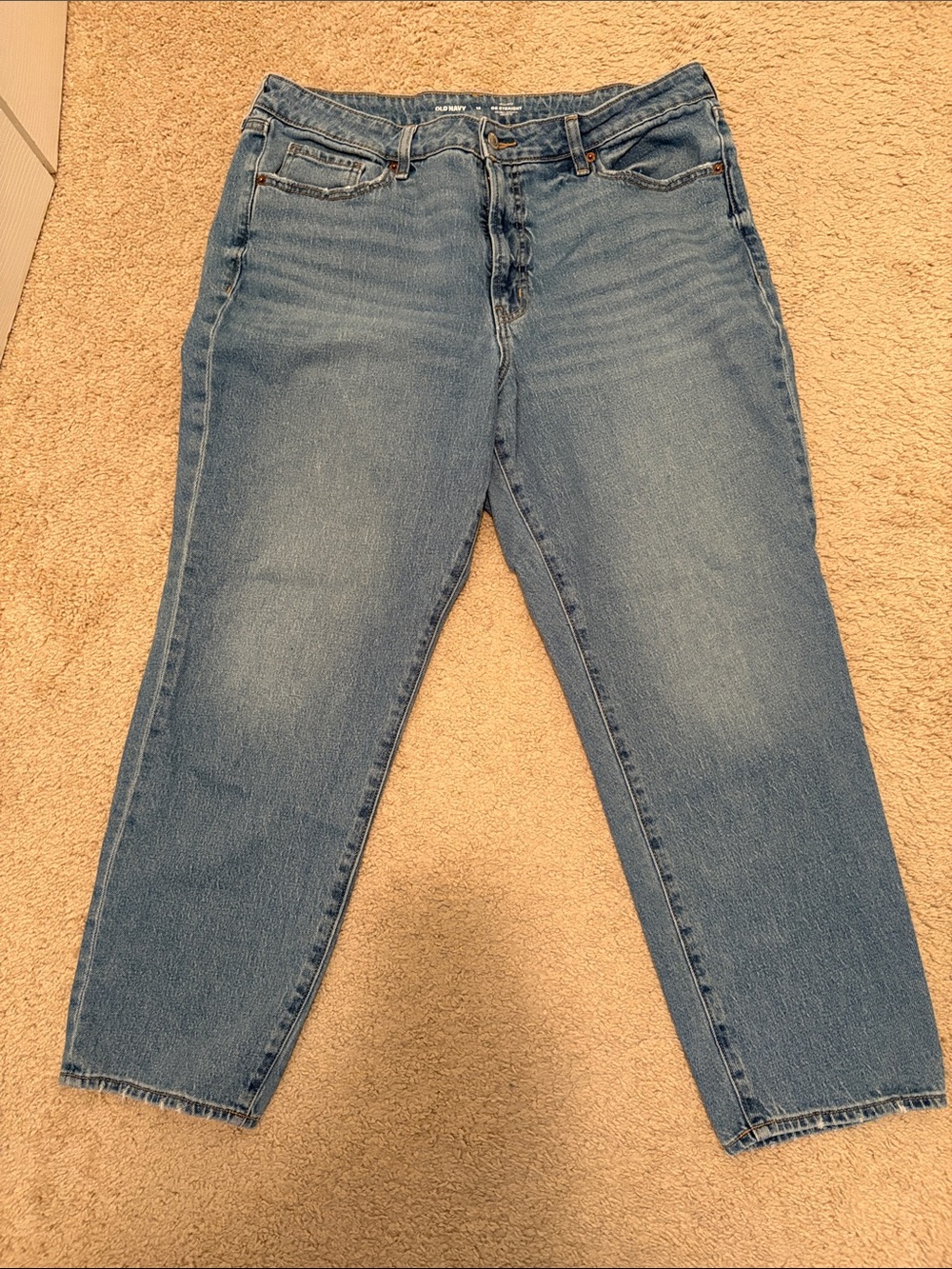 Old Navy Denim OG Straight-Leg Jeans in Medium Blue Wash